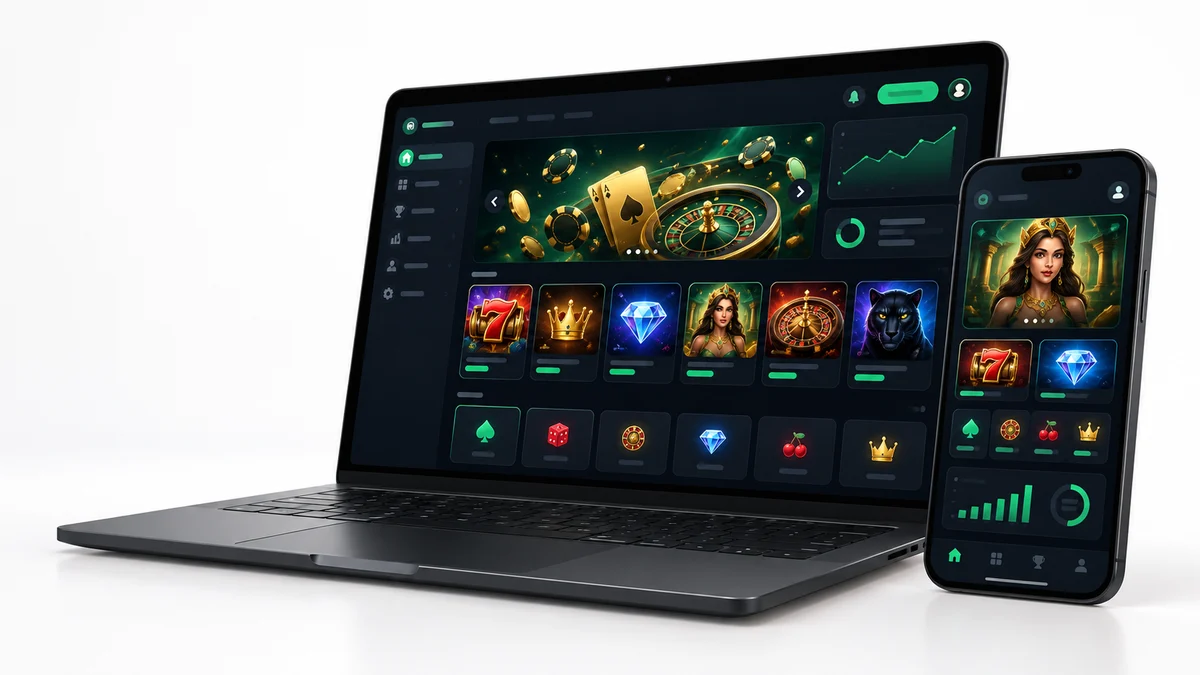 Script.Casino platform on a laptop and phone